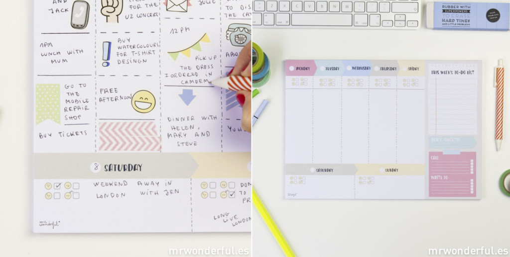Organizador semanal Handmade